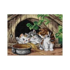 Orchidea Baskılı Goblen Kediler 2884 30*40 cm