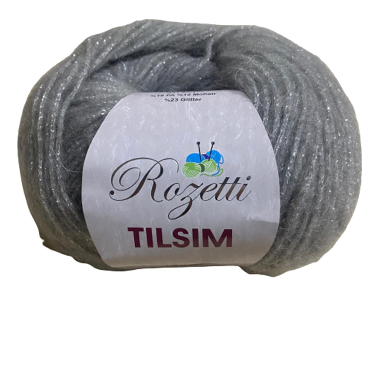 Rozetti Tılsım El Örgü İpliği 50 gr 362-12  Simli Gri