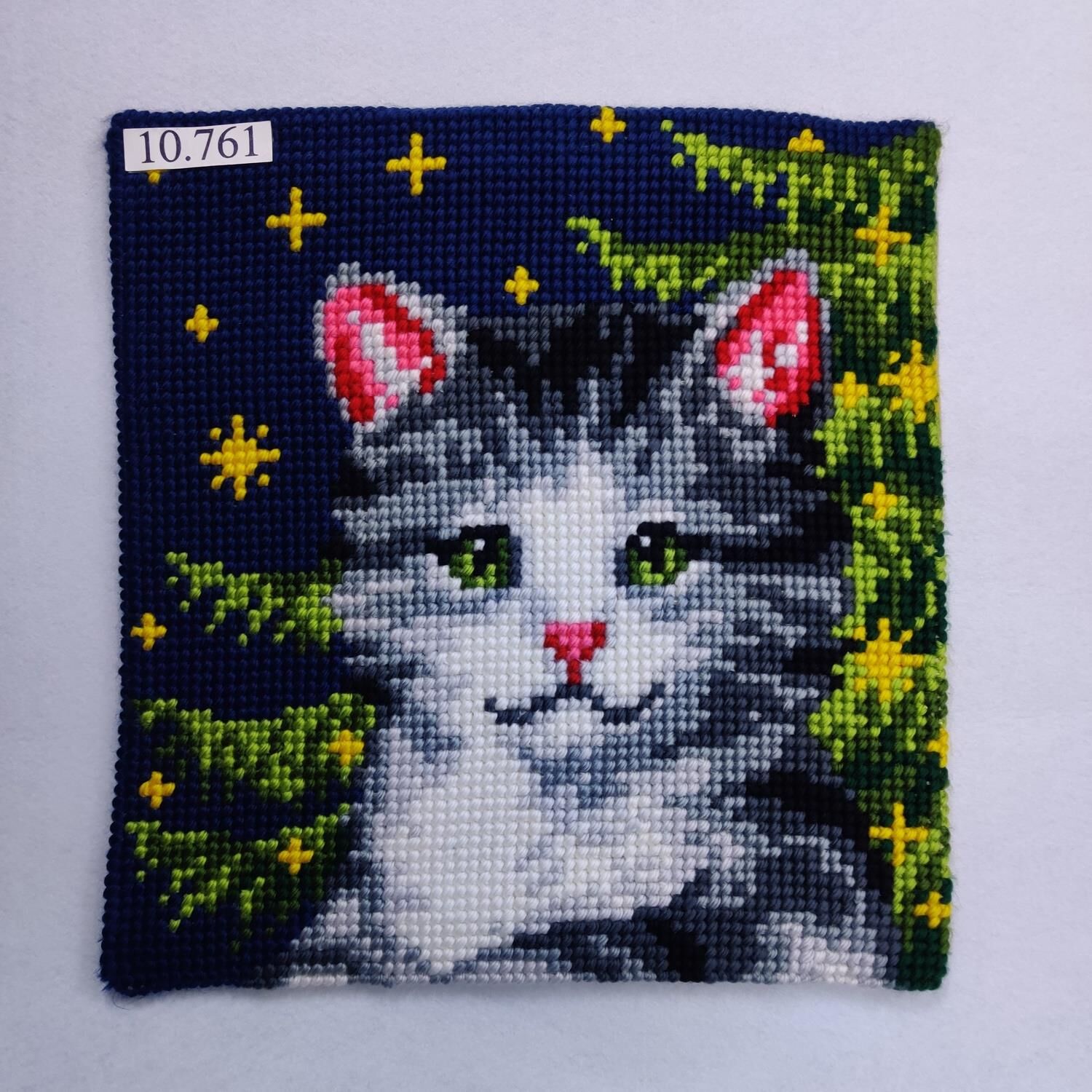 Vervaco İşlenmiş Goblen Yastık Kedi Desenli yviiC 78