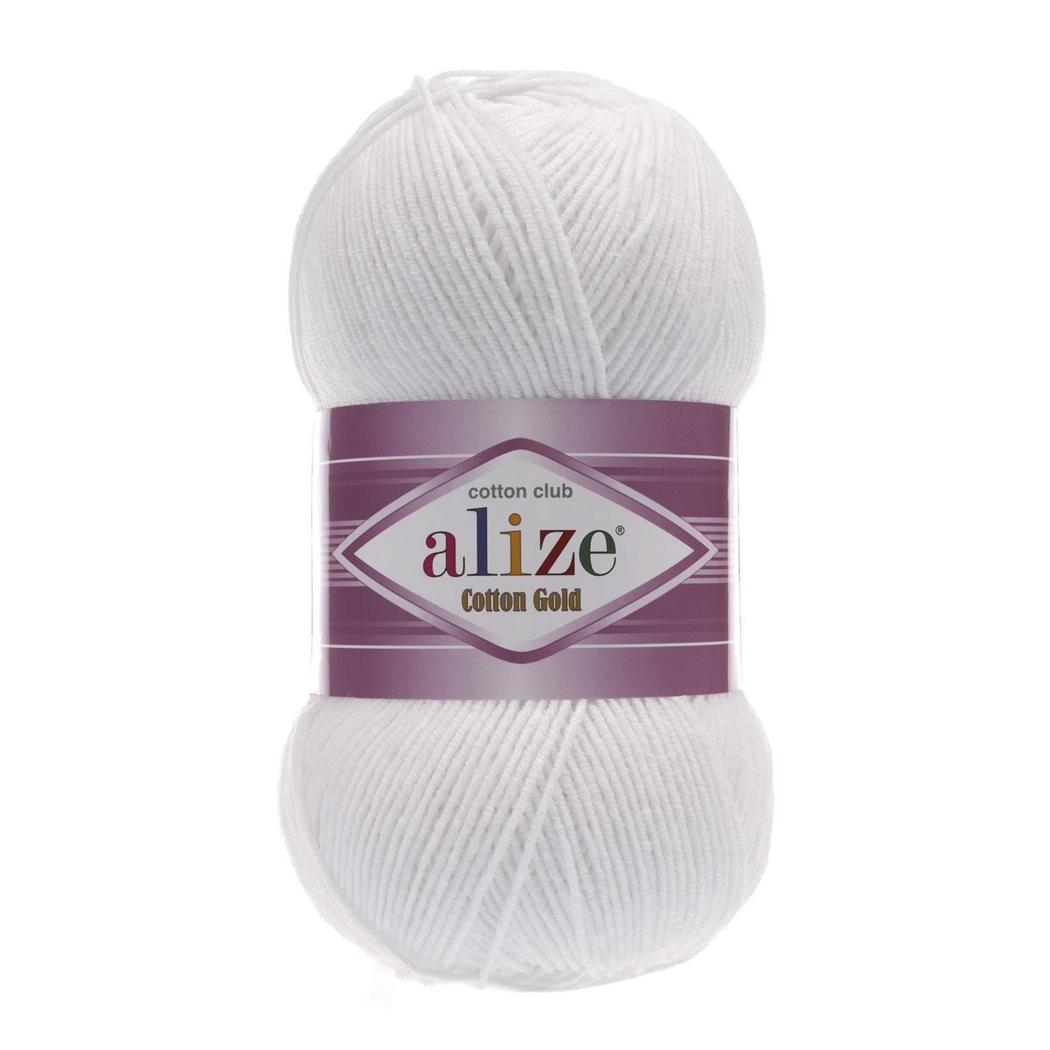 Alize Cotton Gold Pamuk 100gr El Örgü İpi Yünü 55 BEYAZ