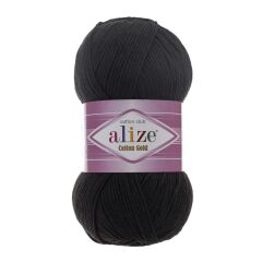 Alize Cotton Gold Pamuk 100gr El Örgü İpi Yünü 60 SİYAH