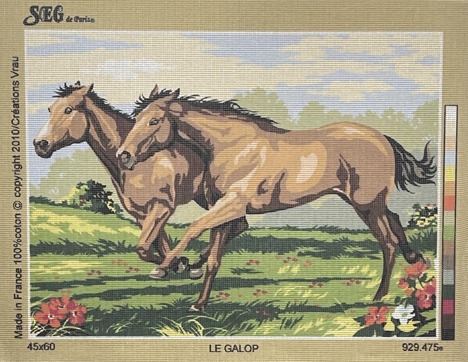 Seg Baskılı Goblen 929 475 Le Galop 45x60cm Tablo Pano Sadece Goblen Kumaşı SORUNSUZ