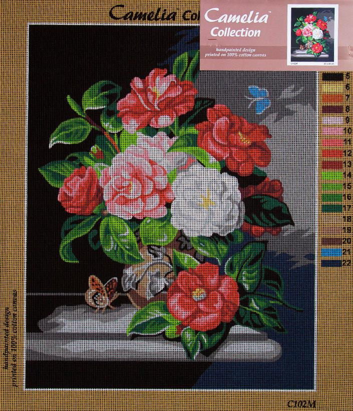 Orchidea Camelia Collection Baskılı Goblen Çiçek C102M 40*50 cm