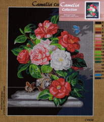 Orchidea Camelia Collection Baskılı Goblen Çiçek C102M 40*50 cm