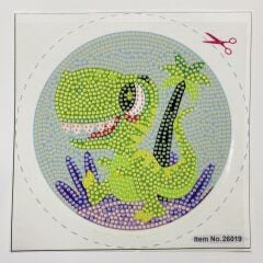 5D Yapışan Boncuk Goblen Mozaik Tablo Pano 16*16 cm Dinazor