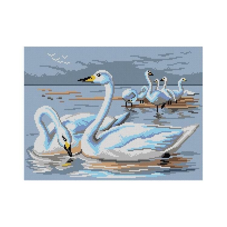 Orchidea Baskılı Goblen Kuğular 3056 30*40 cm