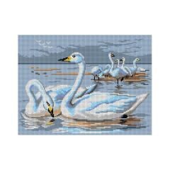 Orchidea Baskılı Goblen Kuğular 3056 30*40 cm