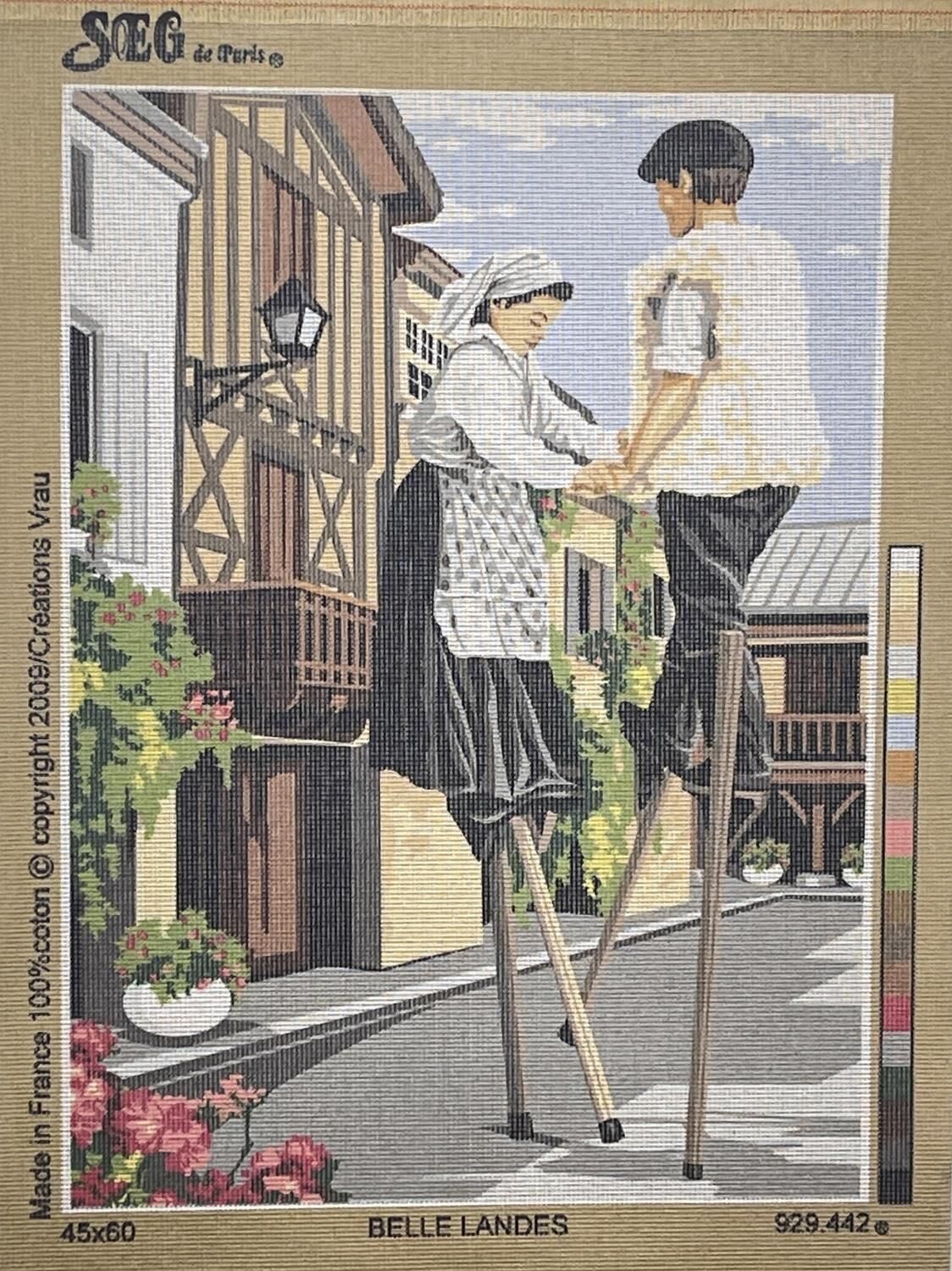 Seg Baskılı Goblen 929 442 Belle Landes 45x60cm Tablo Pano Sadece Goblen Kumaşı SORUNSUZ