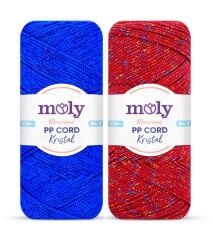 Moly PP Cord Kristal Simli Polyester Makrome  El Örgü İpi 200 gr