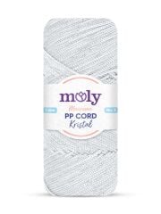 Moly PP Cord Kristal Simli Polyester Makrome  El Örgü İpi 200 gr 240 Mavi