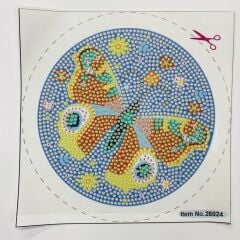 5D Yapışan Boncuk Goblen Mozaik Tablo Pano 16*16 cm Kelebek