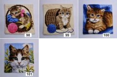 Vervaco İşlenmiş Goblen Yastık Kedi Desenli yviiD