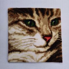 Vervaco İşlenmiş Goblen Yastık Kedi Desenli yviiD