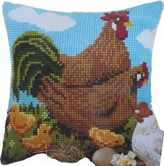 Vervaco Yastık 1200 735 Tavuk İşlenecek Goblen Etamin