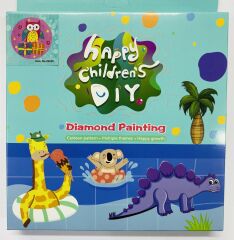 5D Yapışan Boncuk Goblen Mozaik Tablo Pano 16*16 cm Baykuş ve Hediyeler