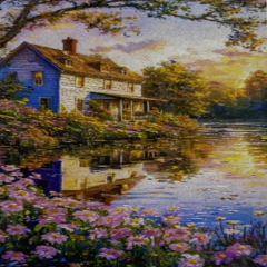 5D Yapışan Boncuk Mozaik Tablo 40*50 cm S34
