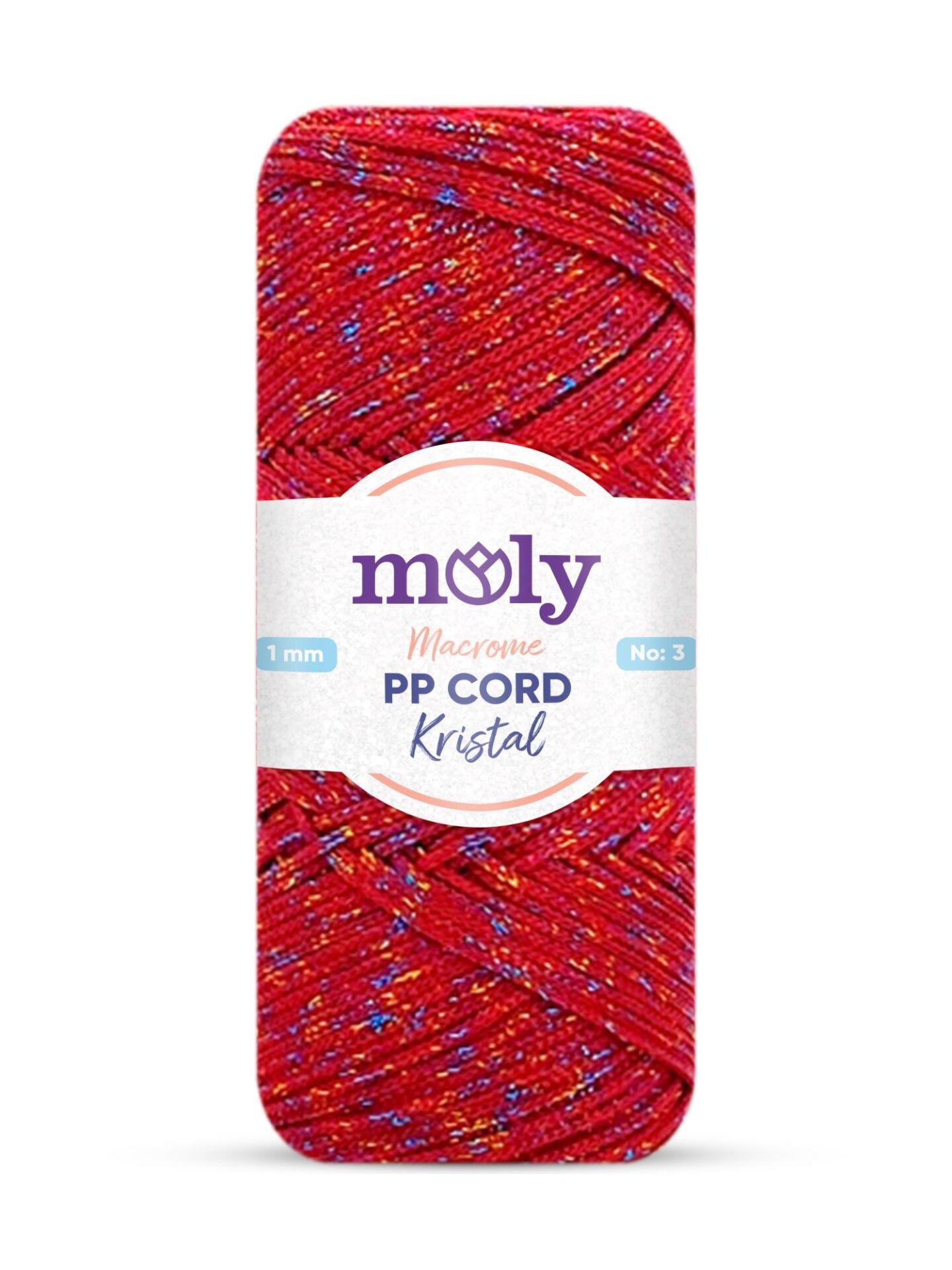 Moly PP Cord Kristal Simli Polyester Makrome  El Örgü İpi 200 gr 1105