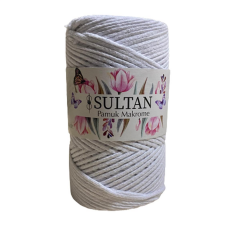 Sultan Pamuk Koton Cotton Makrome İpi 250 gr 02 Optik Beyaz
