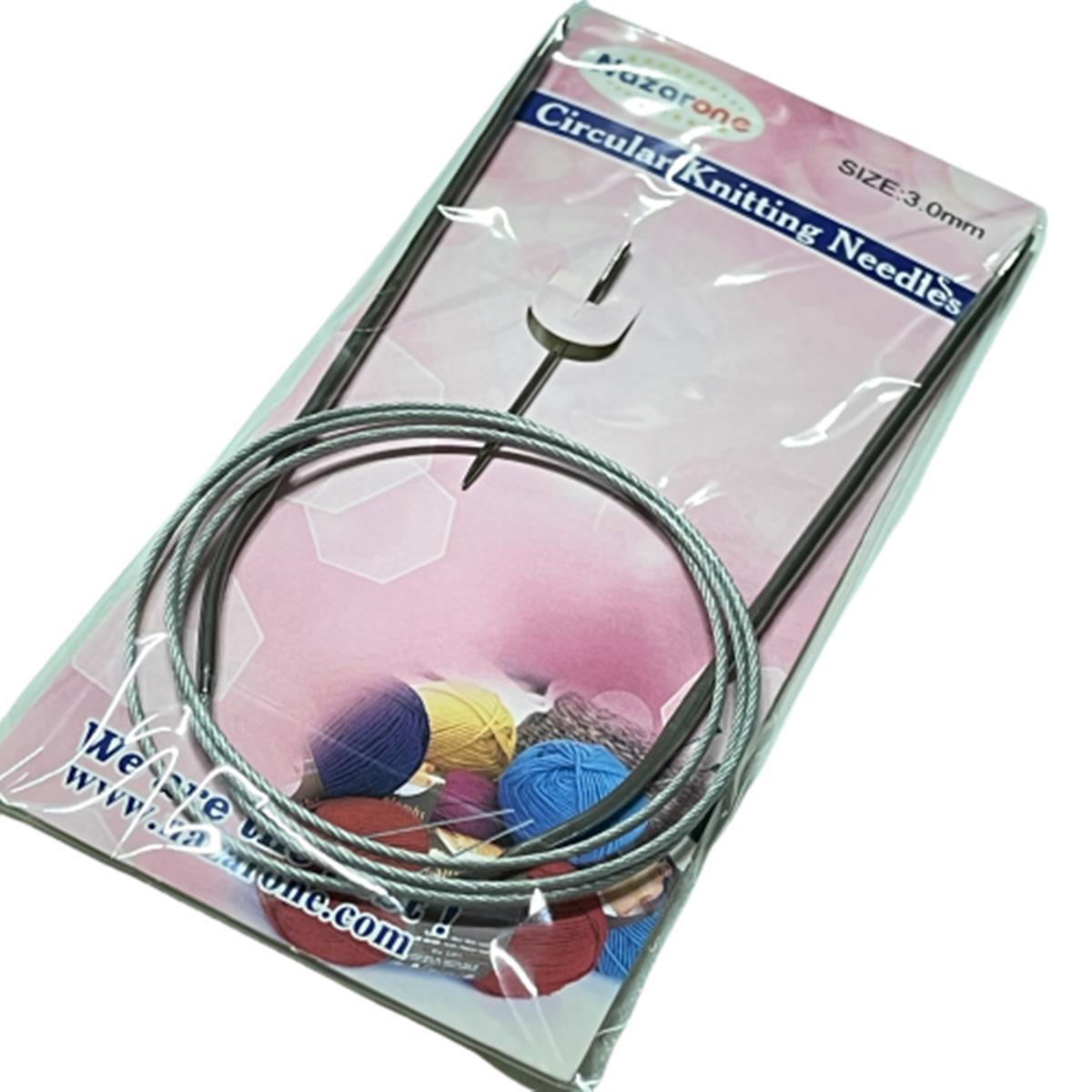 Nazarone Misinalı Şiş 100cm Çelik nzcms100 no 3 mm