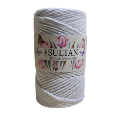 Sultan Pamuk Koton Cotton Makrome İpi 250 gr 02 Optik Beyaz