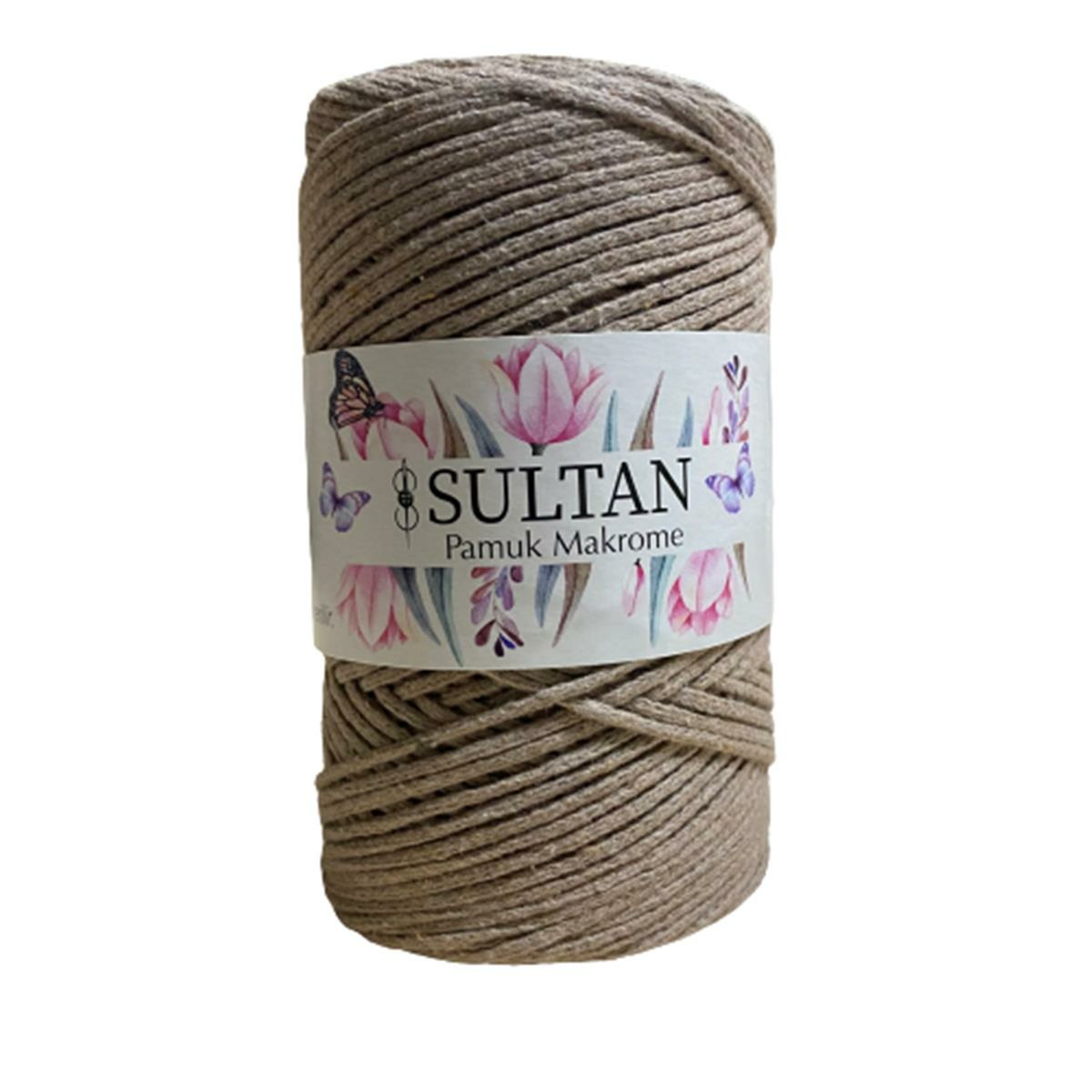 Sultan Pamuk Koton Cotton Makrome İpi 250 gr 04 Koyu Bej