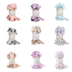 Alize Puffy Color 100gr Ebruli Kadife El Örgü İpi İpliği Yünü
