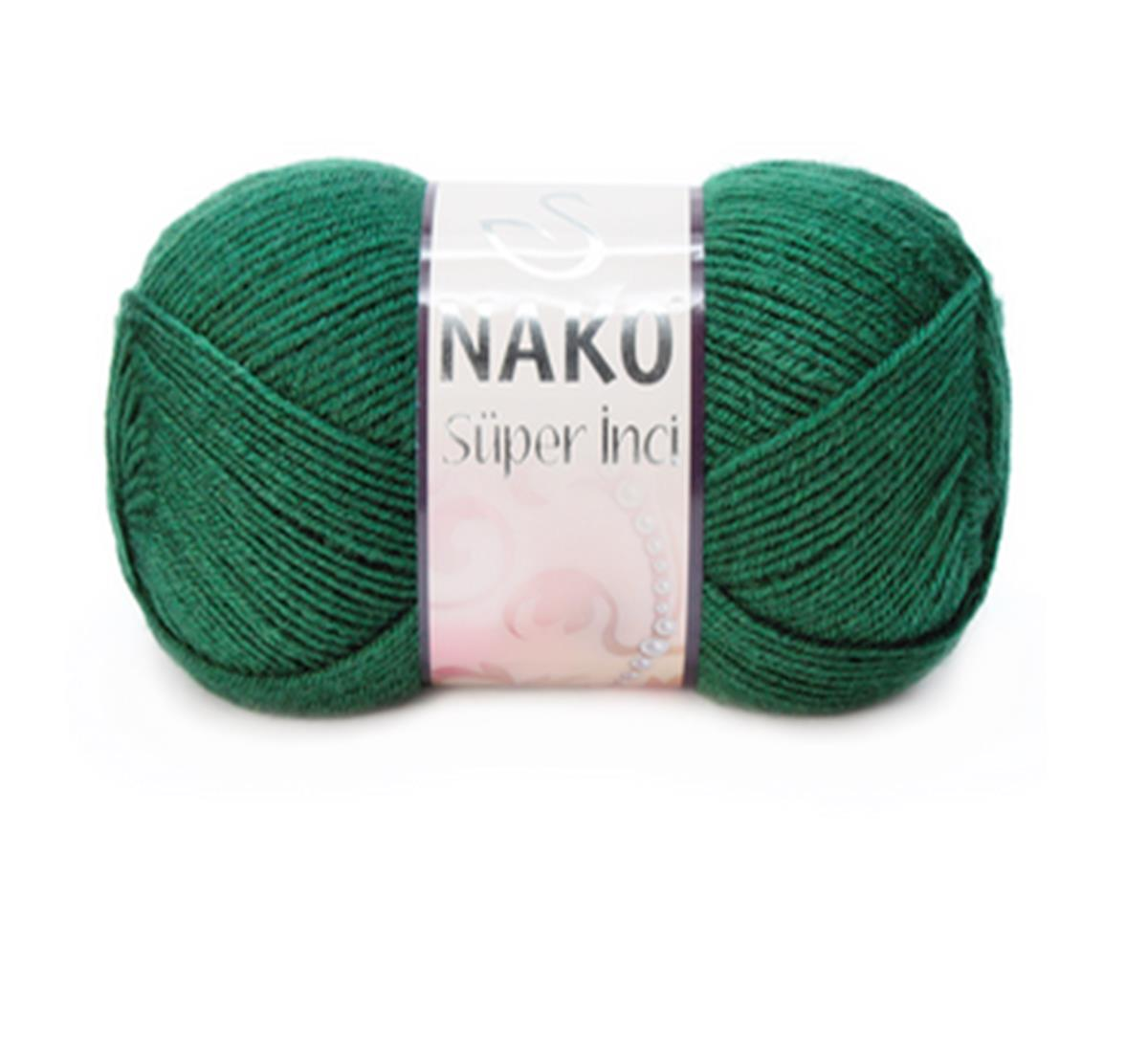 Nako Süper İnci El Örgü İpi 100 gr 3601 Zümrüt