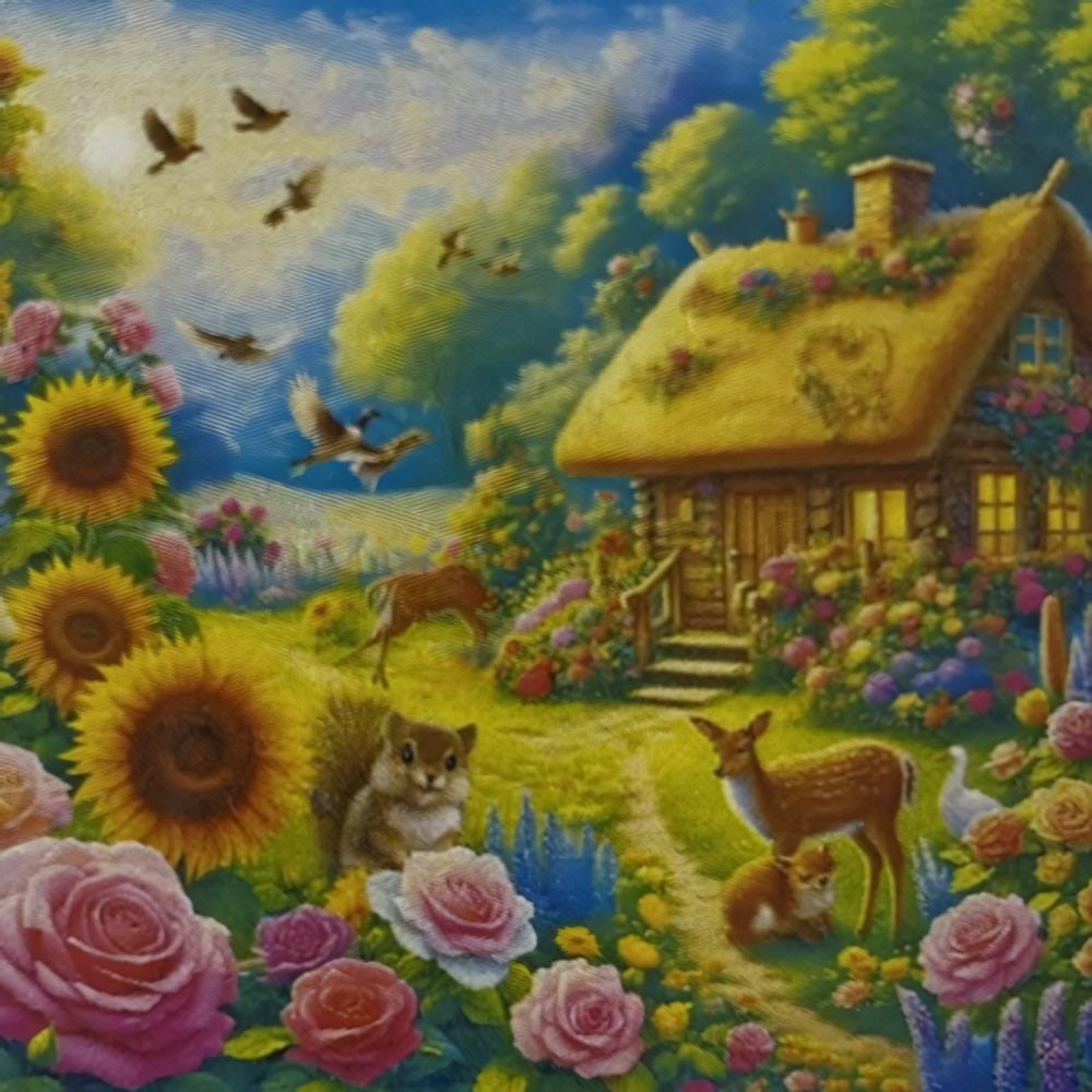 5D Yapışan Boncuk Mozaik Tablo 30*40 cm L9