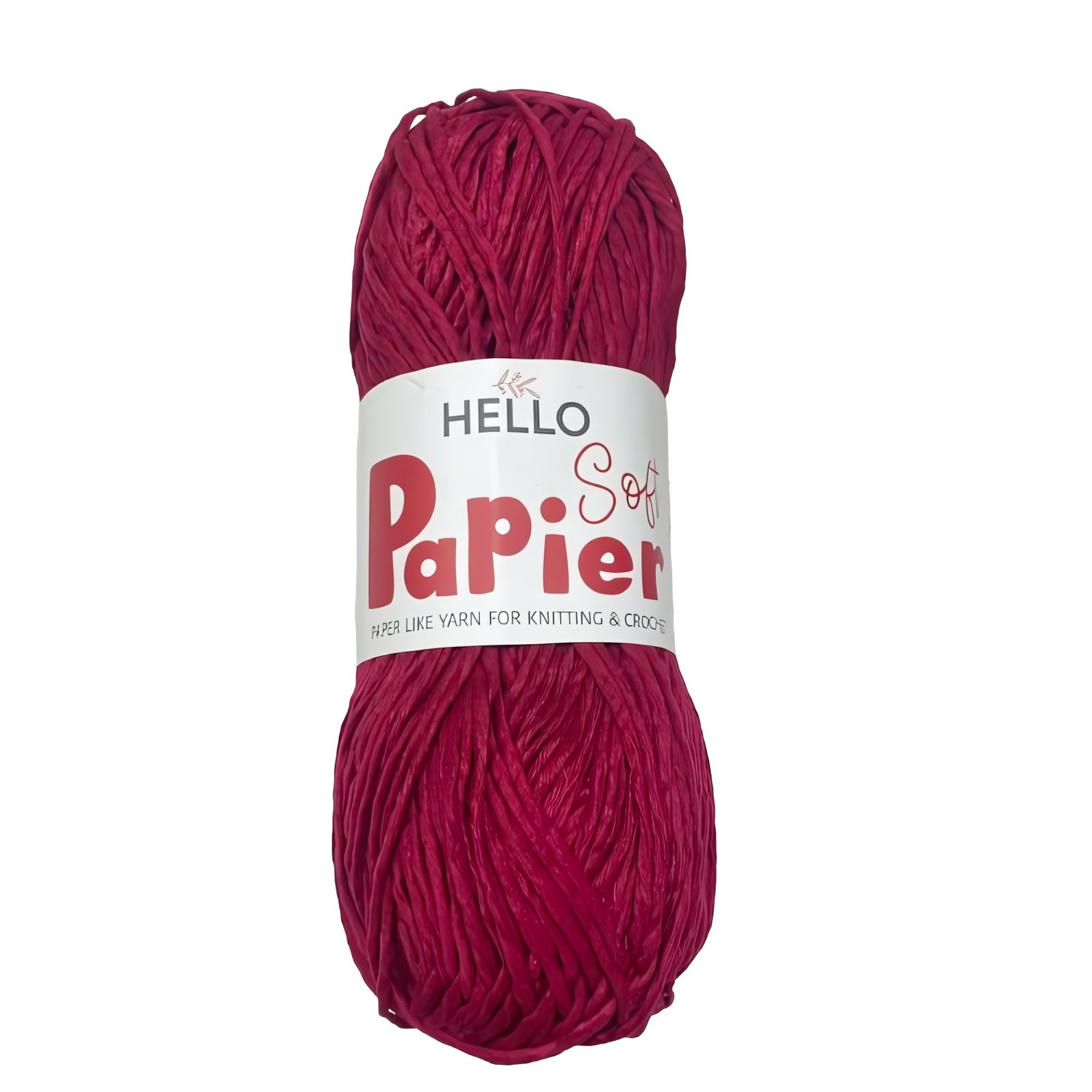 Hello Soft Papier Yumuşak Hasır Kağıt İplik 100 Gr P15 Bordo