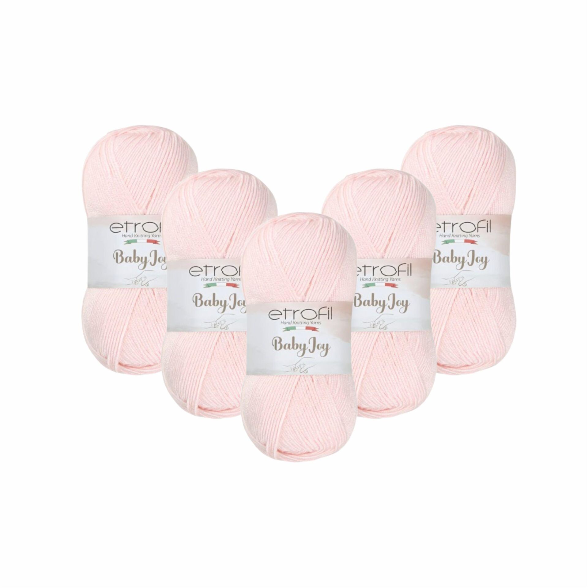 Etrofil Baby Joy El Örgü İpi 5'li Set 80029 Açık Pembe