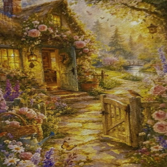 5D Yapışan Boncuk Mozaik Tablo 30*40 cm L14