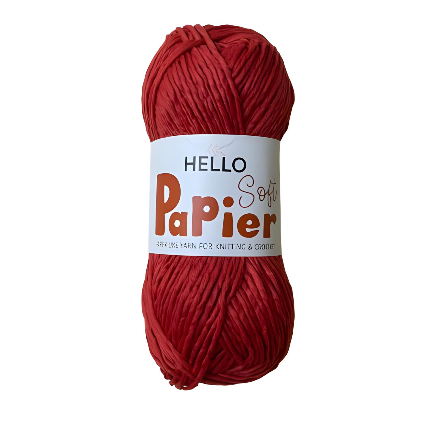 Hello Soft Papier Yumuşak Hasır Kağıt İplik 100 Gr P21 Kırmızı