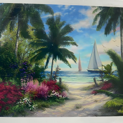 5D Yapışan Boncuk Goblen 30 x 40 cm Mozaik Tablo Pano 60198