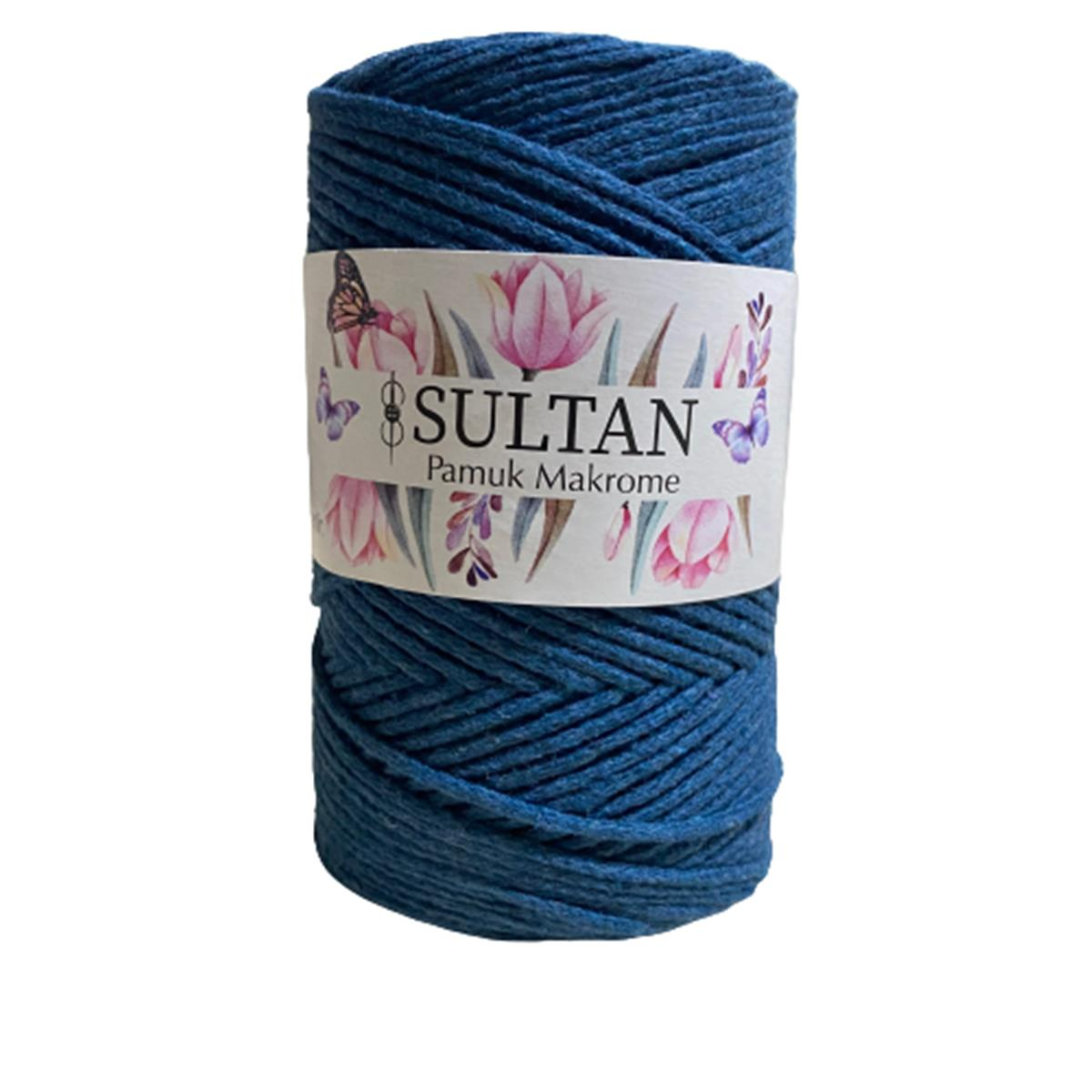 Sultan Pamuk Koton Cotton Makrome İpi 250 gr 17 Petrol Mavi