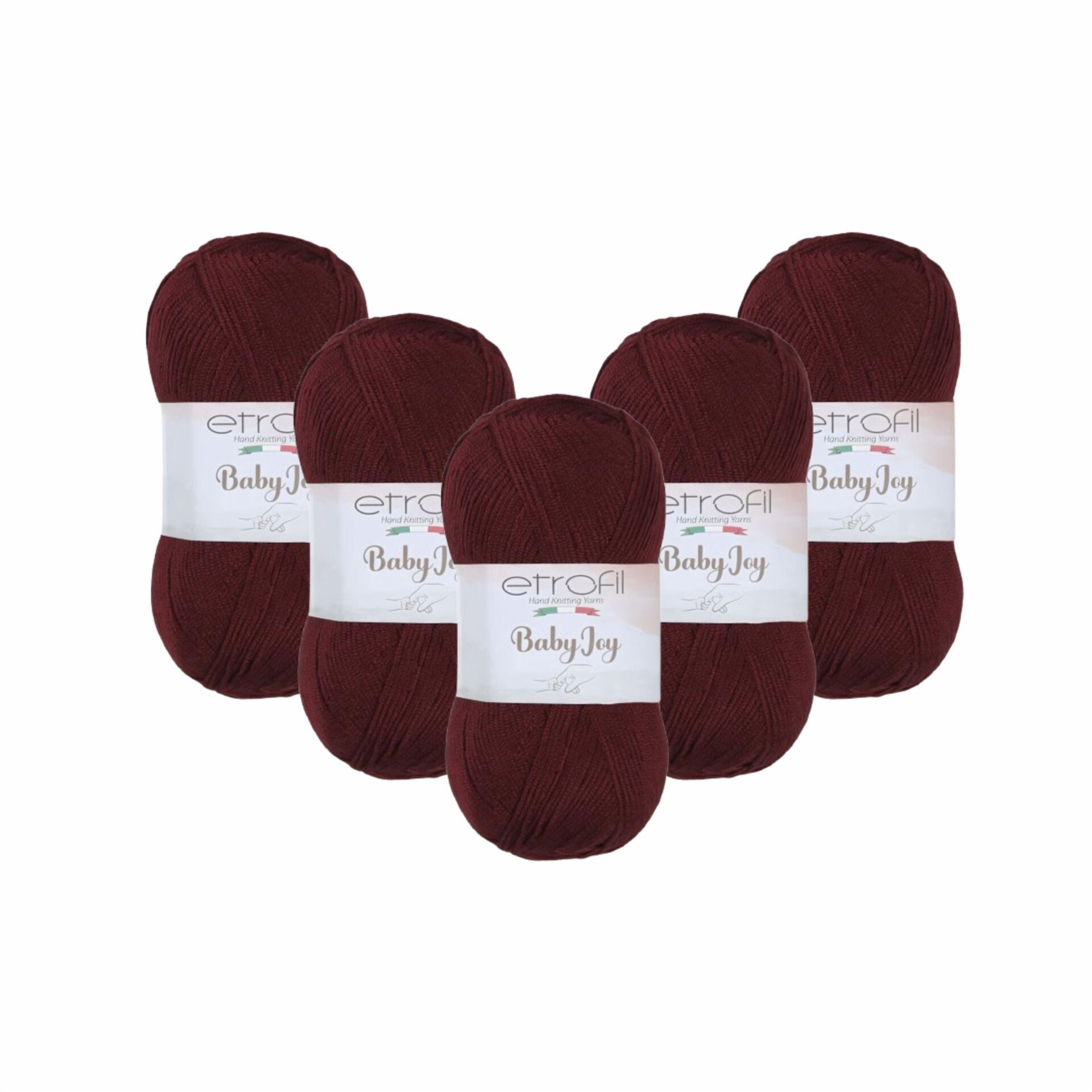 Etrofil Baby Joy El Örgü İpi 5'li Set 80039 Bordo