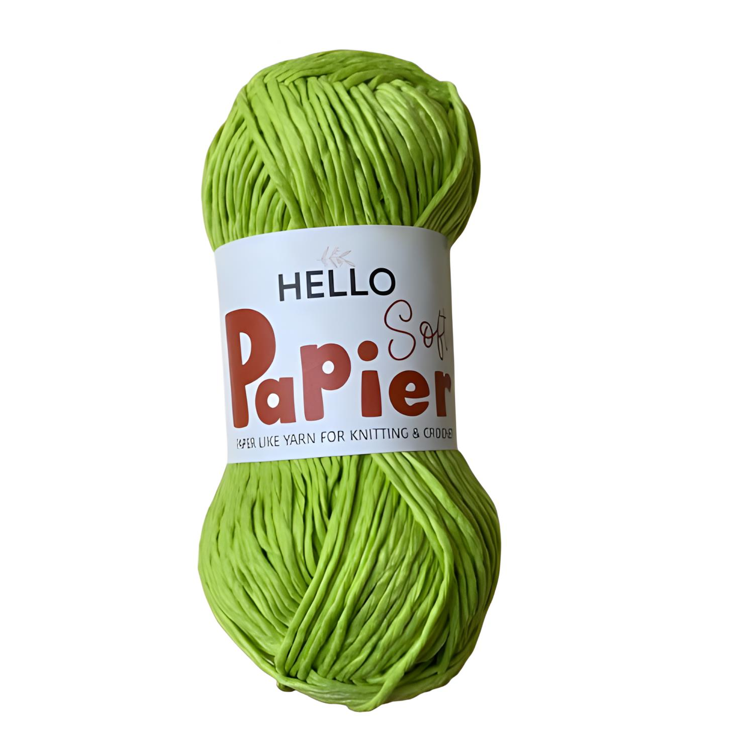 Hello Soft Papier Yumuşak Hasır Kağıt İplik 100 Gr P24 Elma Yeşili