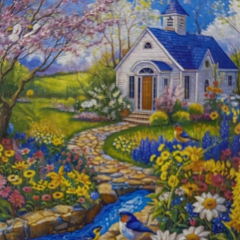 5D Yapışan Boncuk Mozaik Tablo 30*40 cm L19