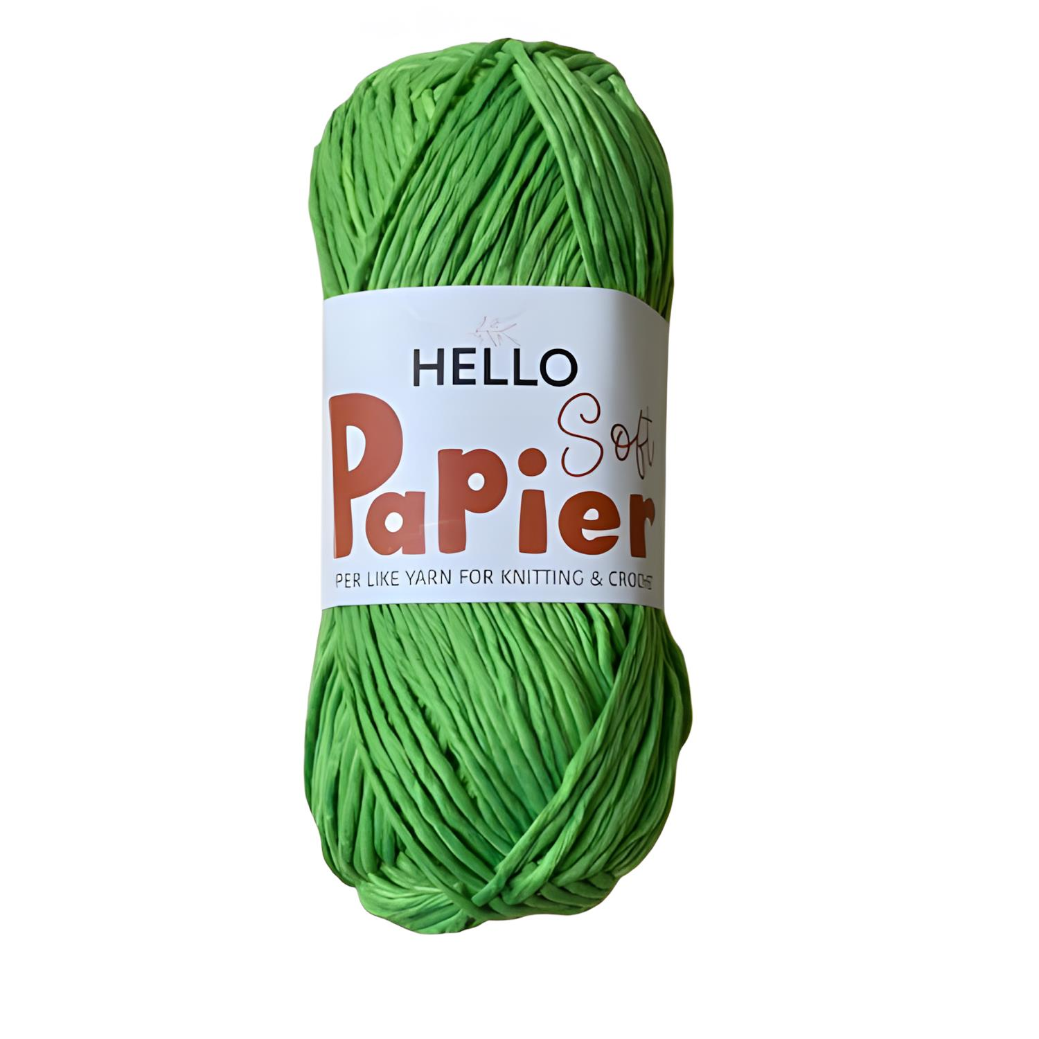 Hello Soft Papier Yumuşak Hasır Kağıt İplik 100 Gr P25 Yeşil