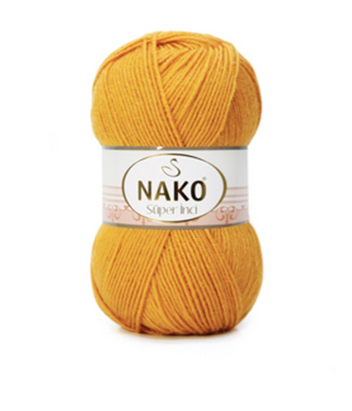 Nako Süper İnci El Örgü İpi 100 gr 10129 Hardal
