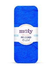 Moly PP Cord Kristal Simli Polyester Makrome  El Örgü İpi 200 gr 240 Mavi