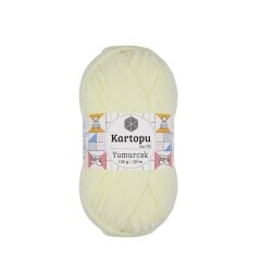 Kartopu Yumurcak Kadife El Örgü İpi 100 Gr K335 Limoni Krem