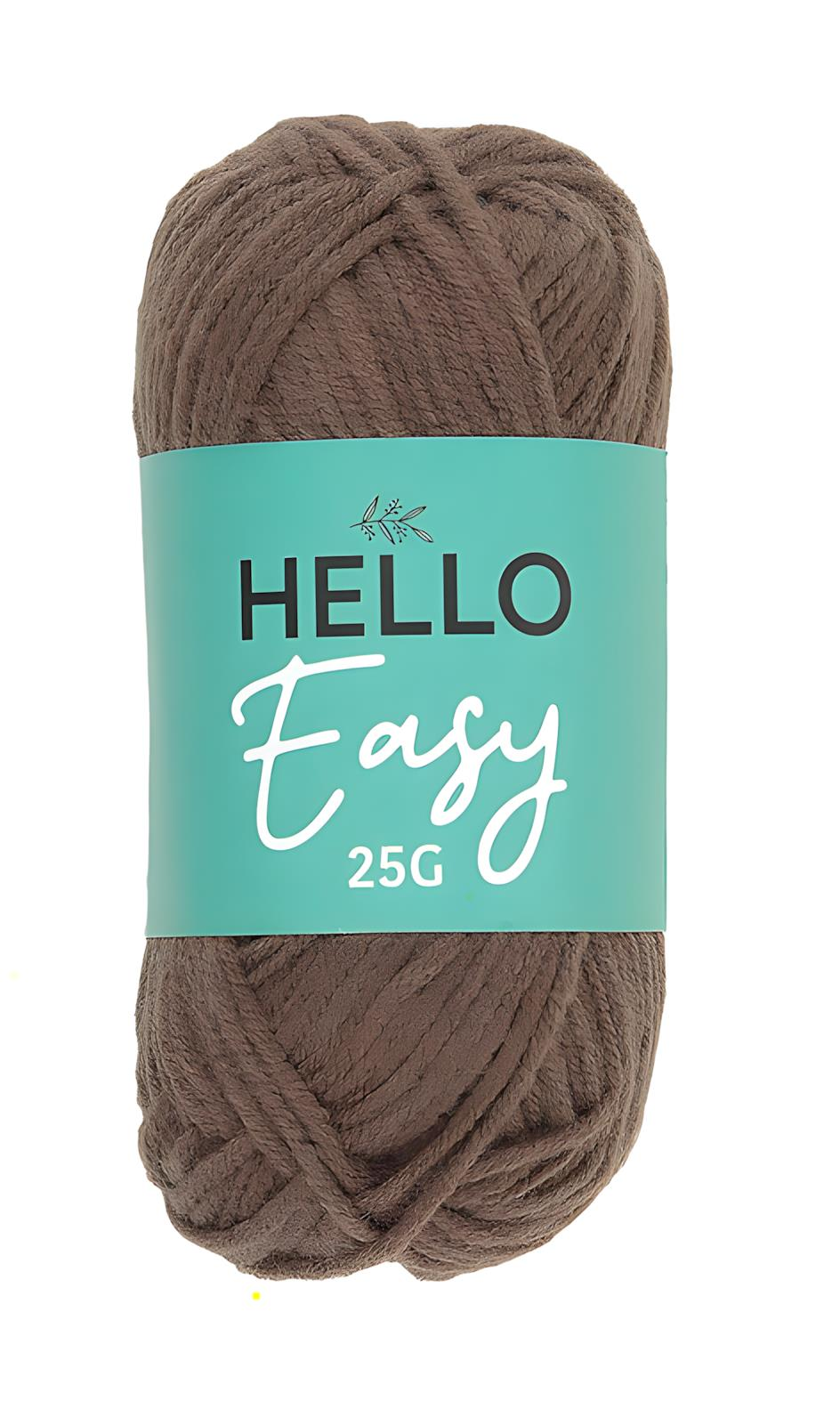 Hello Easy Pamuk Punch İpliği 25 gr E126 Koyu Kahve