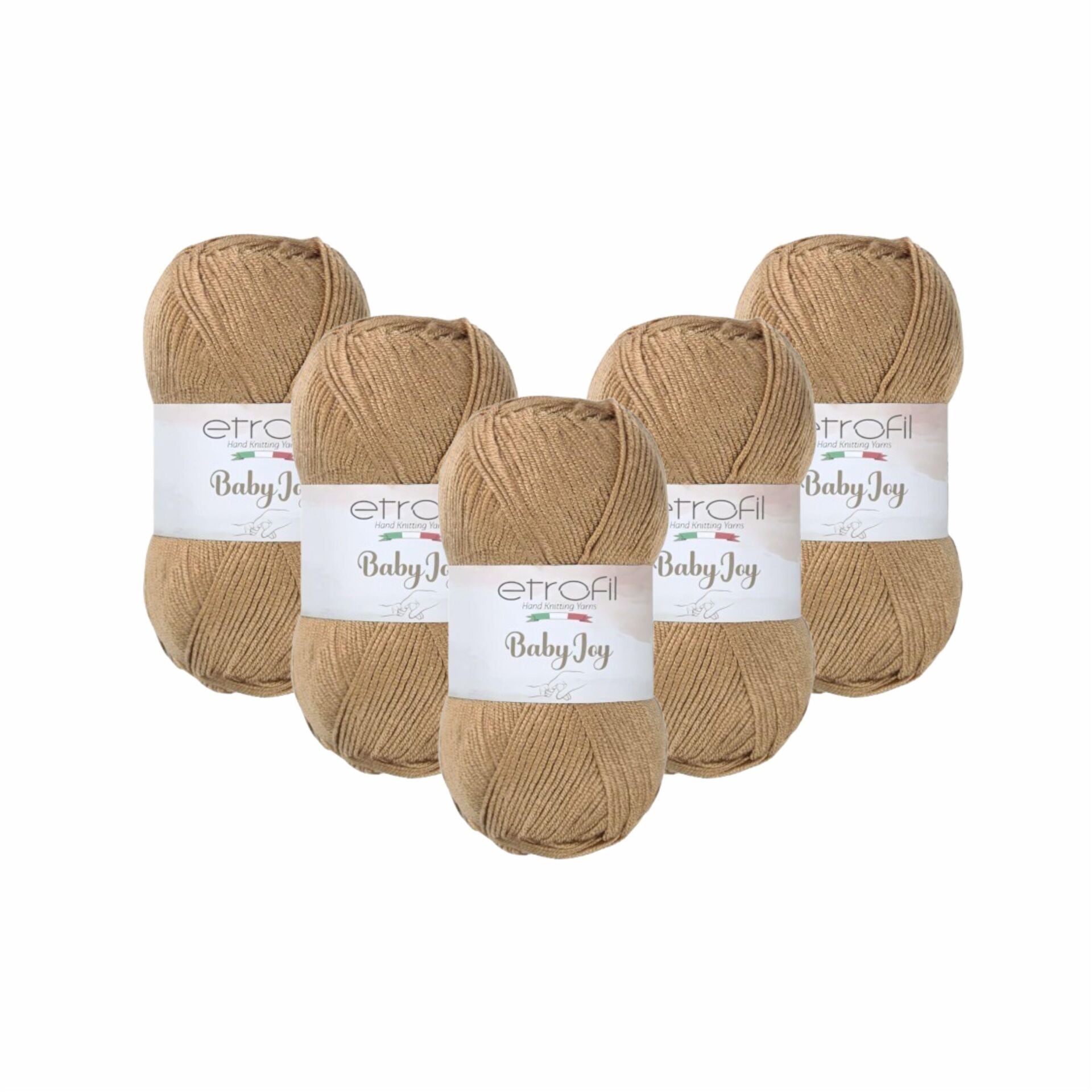 Etrofil Baby Joy El Örgü İpi 5'li Set 80073 Koyu Bej