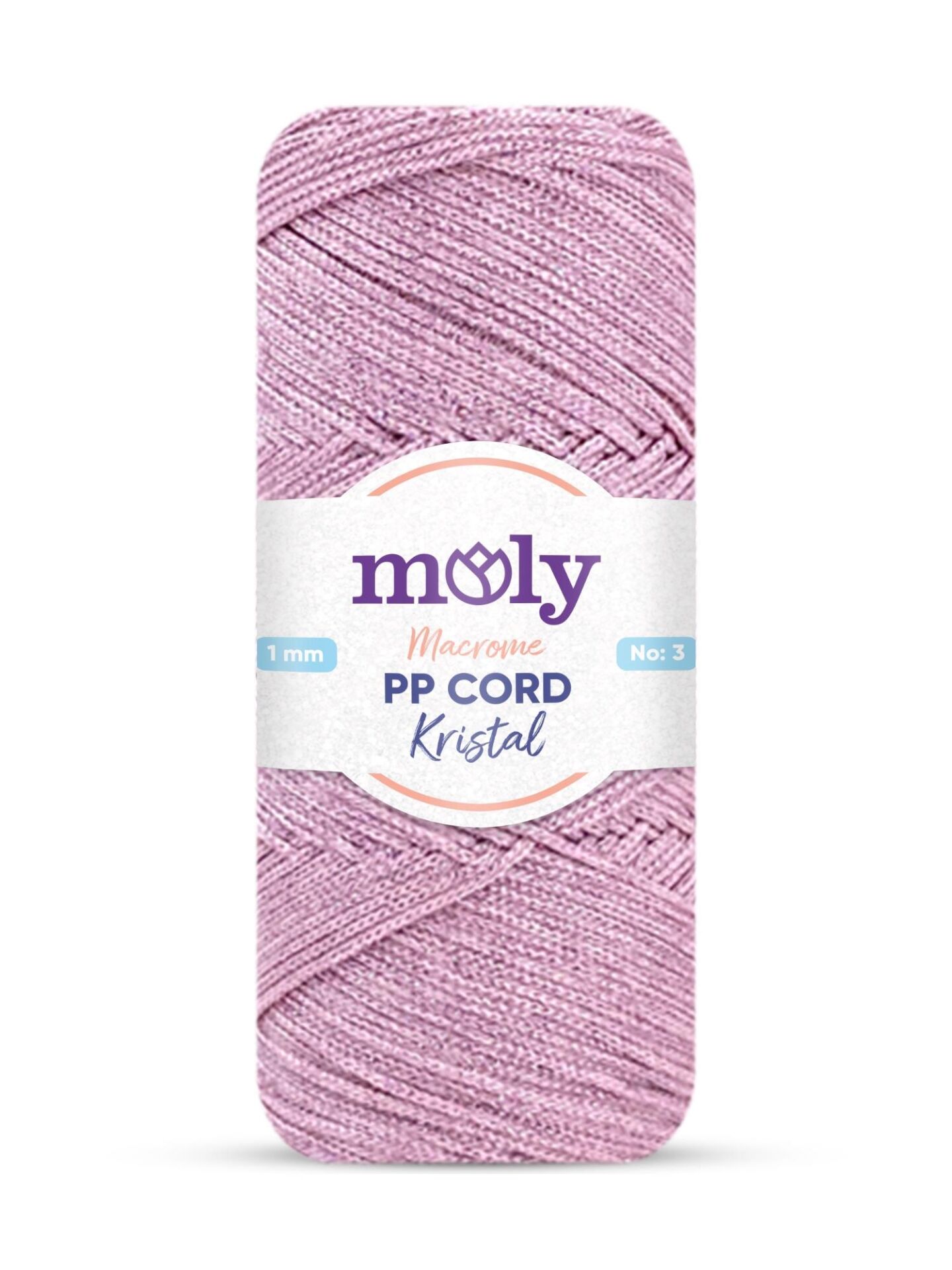 Moly PP Cord Kristal Simli Polyester Makrome  El Örgü İpi 200 gr 70 Pudra