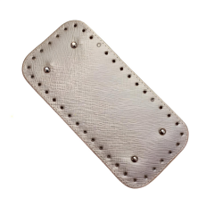 Rivetli Deri Çanta Tabanı Dikdörtgen 12*25 cm Krem New