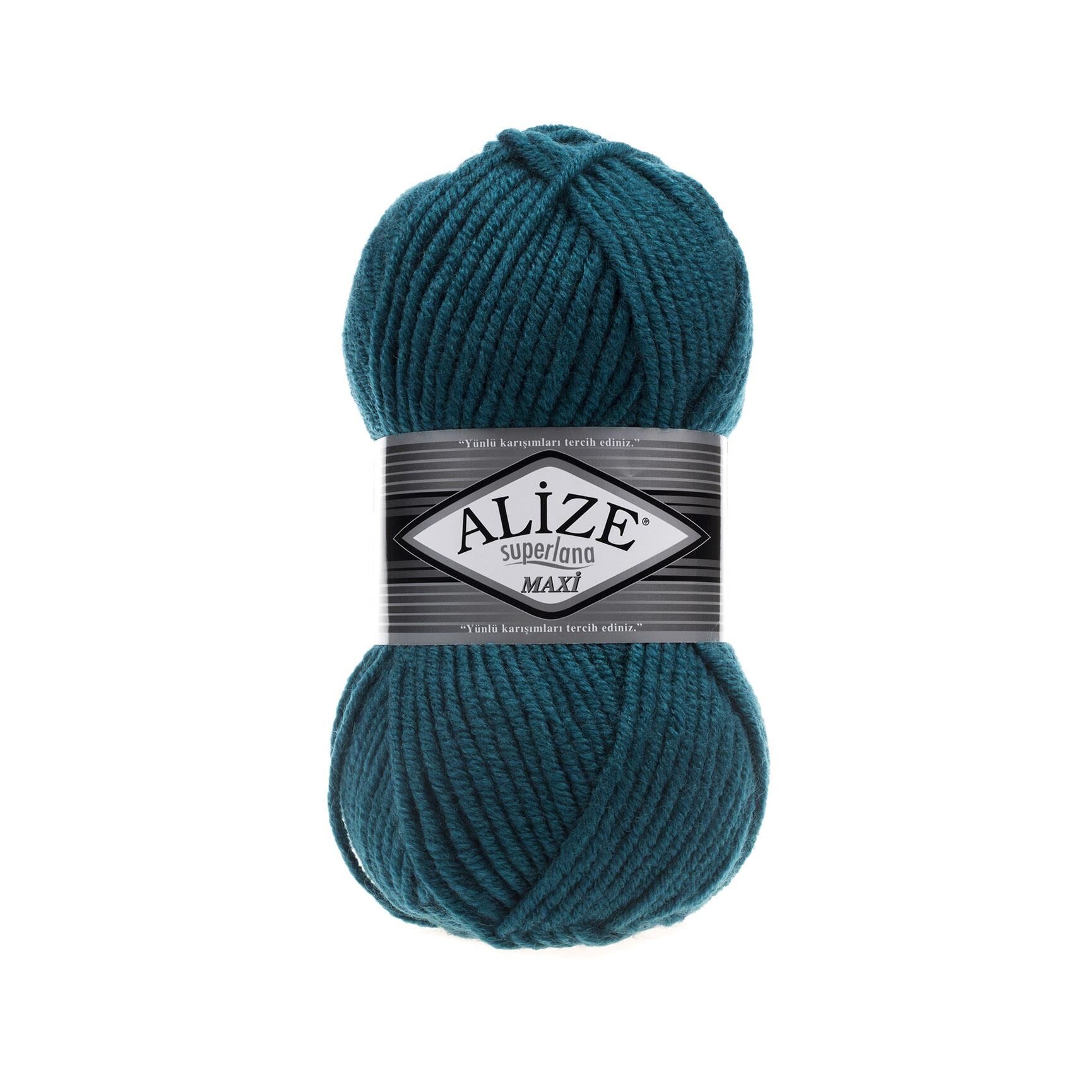 Alize Superlana Maxi El Örgü İpliği 100 gr 212 Petrol