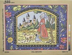 Seg Baskılı Goblen 929 414 Enluminure 45x60cm Tablo Pano Sadece Goblen Kumaşı SORUNSUZ