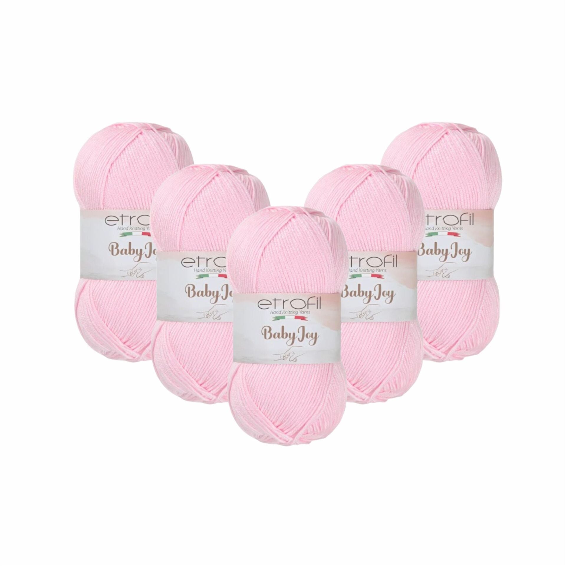 Etrofil Baby Joy El Örgü İpi 5'li Set 80300 Pembe