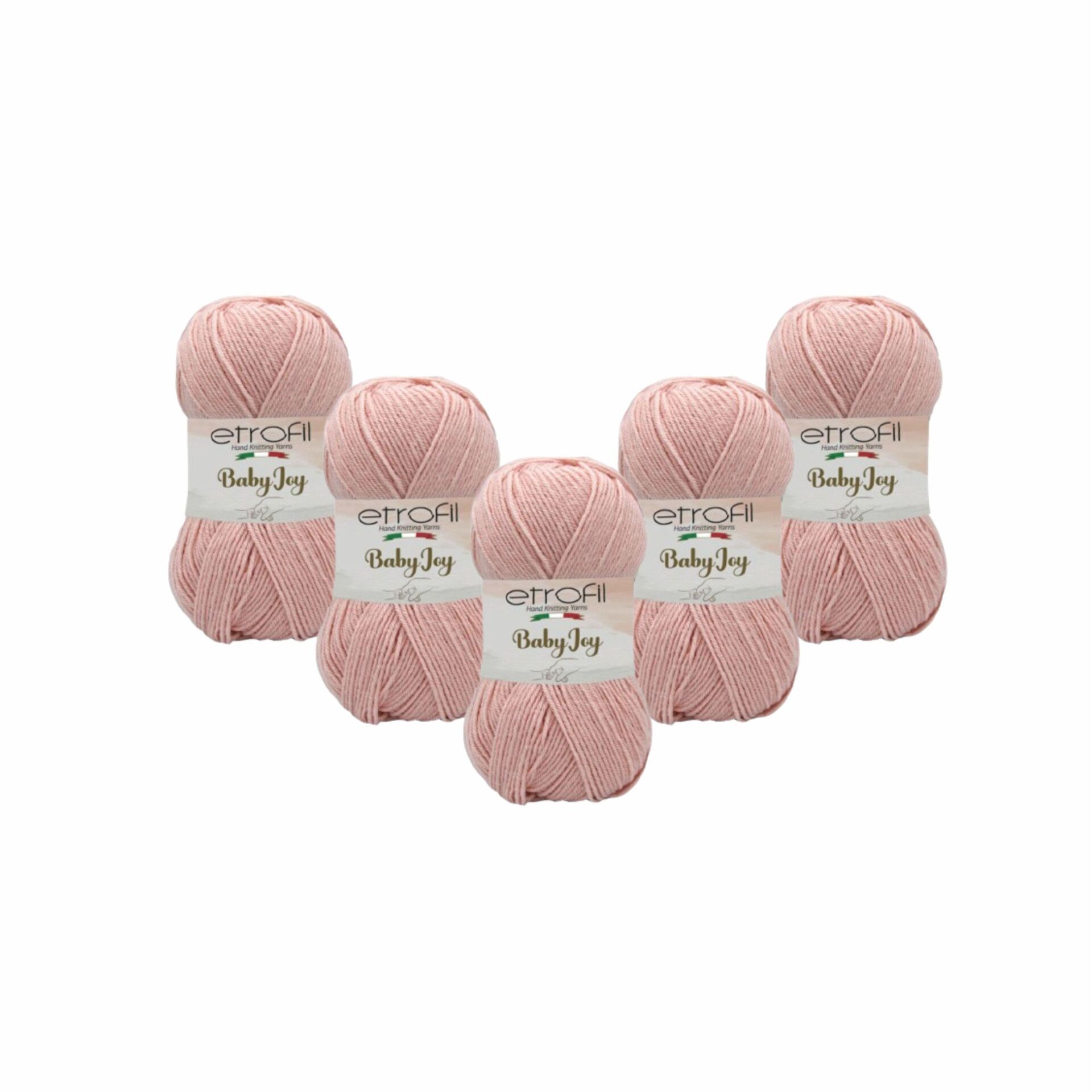 Etrofil Baby Joy El Örgü İpi 5'li Set 80301 Somon Pembe