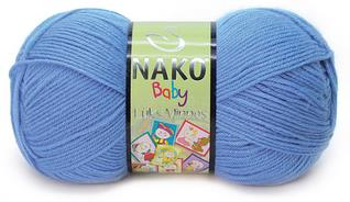 Nako Lüks Minnoş Baby El Örgü İpi Bebe Yünü 1986 Mavi